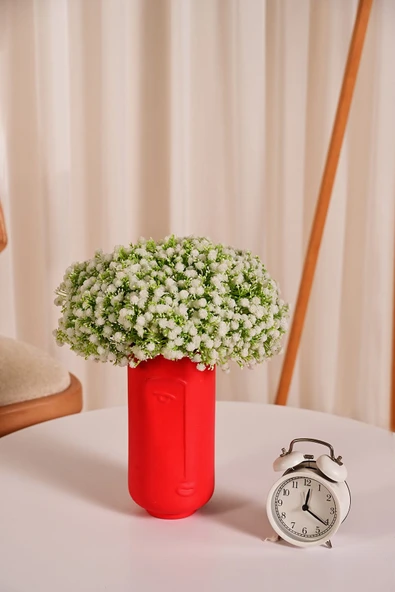Beyaz Yapay  Cipso Demeti 10 Dallı Premium  Islak Dokulu 30 cm ürün görseli 1