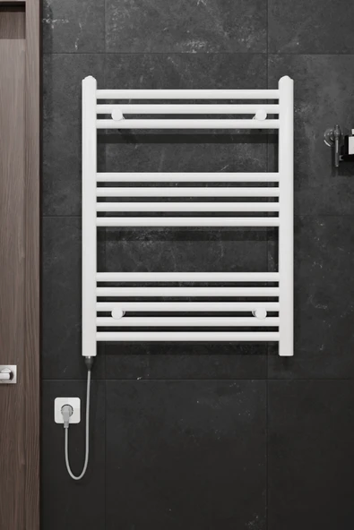 Sanica Pro 12 Borulu Beyaz Elektrikli Havlupan 500 x 700 mm ürün görseli 1