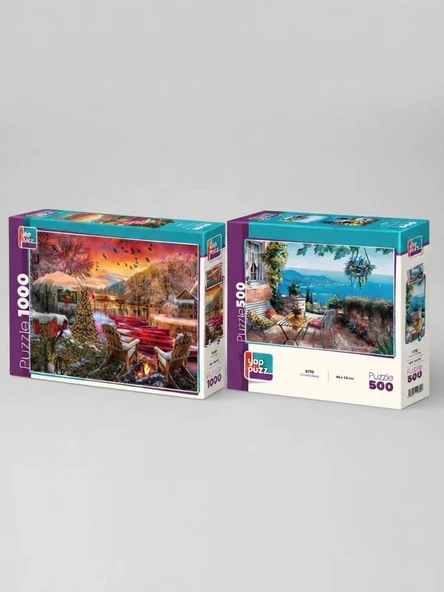 Göç Yolu ve Limana Karşı İkili Set - 1000 + 500 Parça İkili Puzzle Seti ürün görseli 1