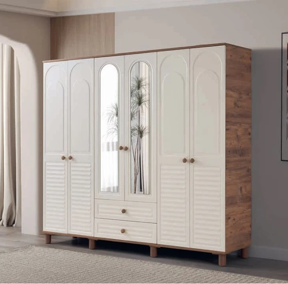 KESTEL MDF 6 KAPILI DOLAP ürün görseli 1