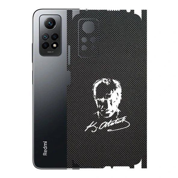 Redmi Note 12 Pro 4G ile Uyumlu Bumper Serisi Premium Kaplama 360  Atatürk İmzalı Siyah ürün görseli 1