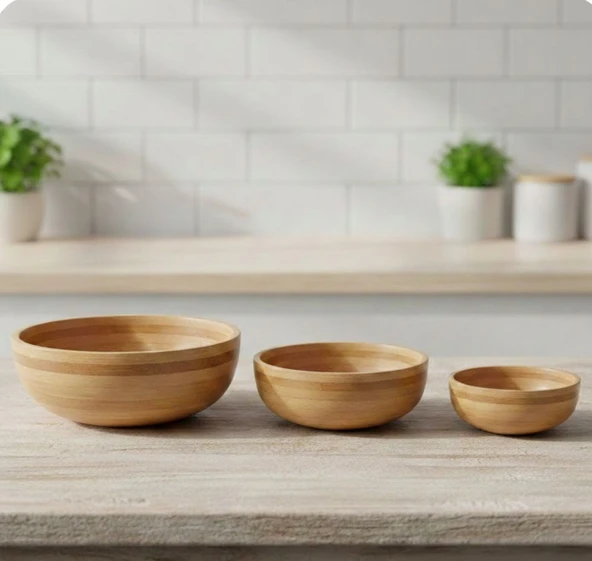 Elis Concept Bambu 3'lü Kase Seti ürün görseli 1