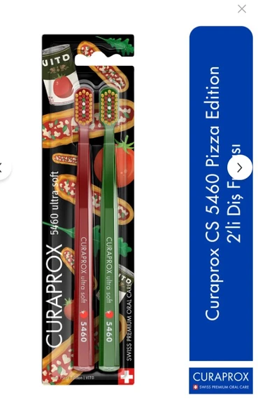 Curaprox CS 5460 Pizza Edition 2'li Diş Fırçası ürün görseli 1