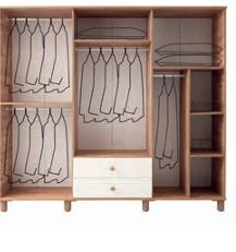 BOHEM MDF 6 KAPILI DOLAP CEVİZ-EKRU - Resim 2