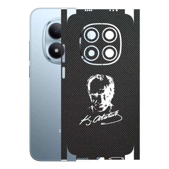Redmi Note 15 Pro ile Uyumlu Bumper Serisi Premium Kaplama 360  Atatürk İmzalı Siyah ürün görseli 1