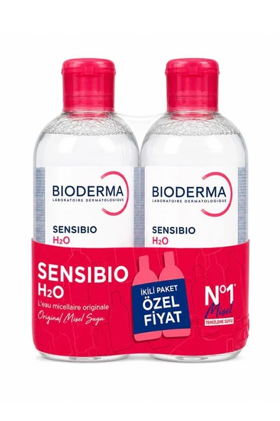 Bioderma Sensibio H2O 500 ml 2 Adet Yüz ve Makyaj Temizleme Suyu ürün görseli 1