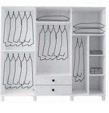 KESTEL MDF 6 KAPILI DOLAP BEYAZ - Resim 2