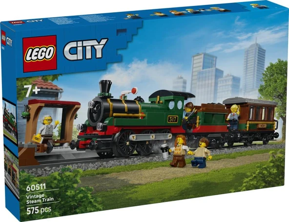 LEGO City 60511 Vintage Steam Train ürün görseli 1