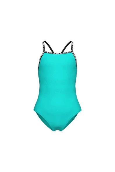 Arena Girl's Solid Swimsuit Kız Çocuk Yüzücü Mayo Yeşil 011033800 ürün görseli 1