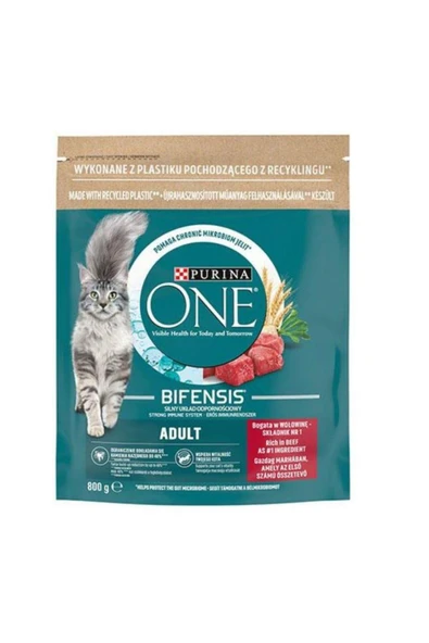 PURİNA ONE Adult Sığır Etli Kuru Kedi Maması 800 gr ürün görseli 1