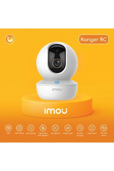 Imou 3 Mp Iç Ortam Kablosuz Pt Kamera (RANGER RC) (IPC-GK2CP-3C1WR) ürün görseli 1