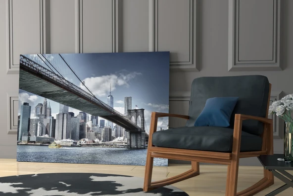 Manhattan Köprüsü Cam Tablo - Resim 6