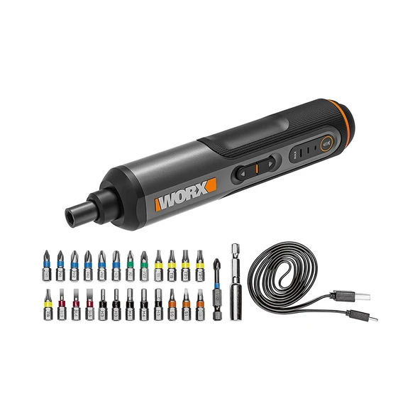WX240 4 Volt 1.5 Ah Li-Ion Akıllı Şarjlı Tornavida 26 Bits Uç ile Yüksek Tork ve Ergonomik Tasarım ürün görseli 1