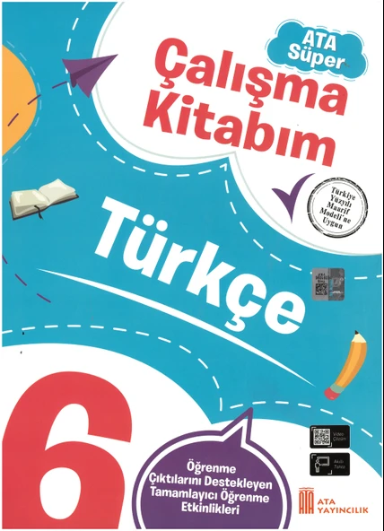 6. Sınıf Ata Süper Türkçe Çalışma Kitabım - Resim 2