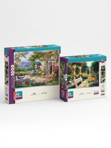 Hayal Bahçesi ve Botanik Bahçesi İkili Set - 1000 + 500 Parça İkili Puzzle Seti ürün görseli 1