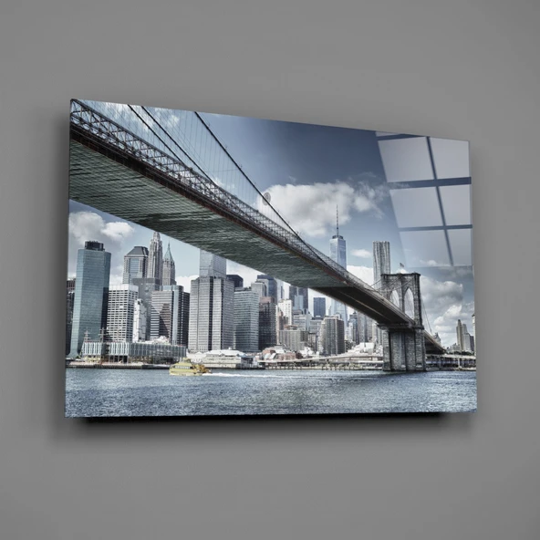 Manhattan Köprüsü Cam Tablo - Resim 2