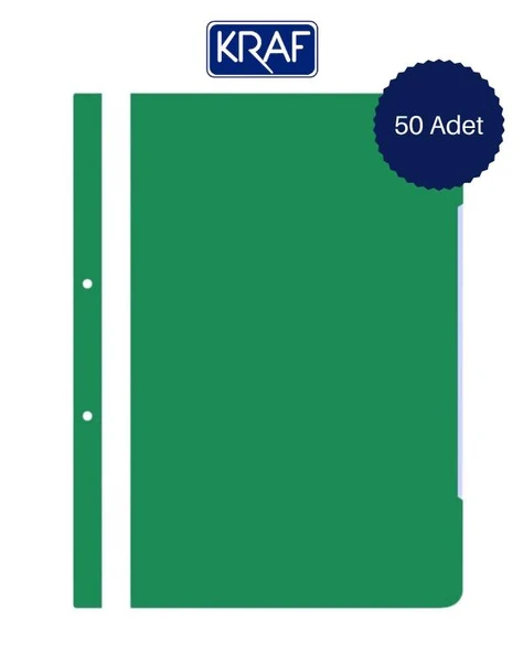 Kraf Telli Dosya Yeşil 50li Paket - Resim 2