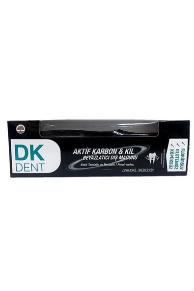 DK Dent Diş Macunu Aktif Karbon ve Beyazlatıcı 75 ml + Diş Fırçası Hediyeli ürün görseli 1