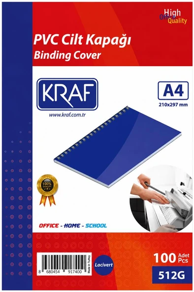 KRAF CILT KAPAGI A4 100 LU 512G LACIVERT ürün görseli 1