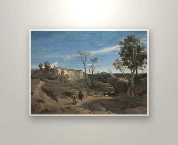 Jean-Baptiste-Camille Corot La Cervara Manzara Posteri Poster (Çerçevesiz) ürün görseli 1