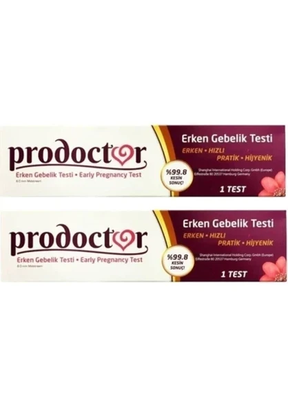 Prodoctor Hızlı ve Pratik Erken Gebelik Testi 2 Adet Hijyenik Kullanım İçin Tasarlandı ürün görseli 1