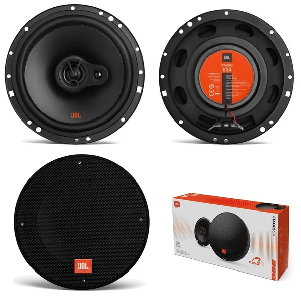 JBL STAGE2 634 Koaksiyel Hoparlör 16cm Tweeterli 3 Yollu 250 Watt 2 Adet ürün görseli 1