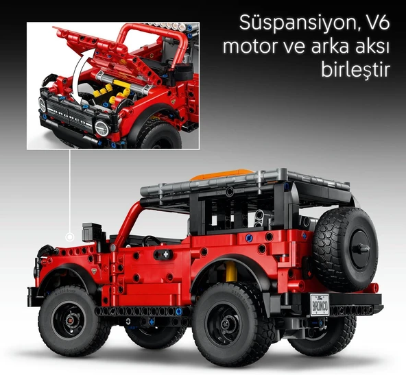 Lego 42213 Technic Ford Bronco SUV - Resim 5