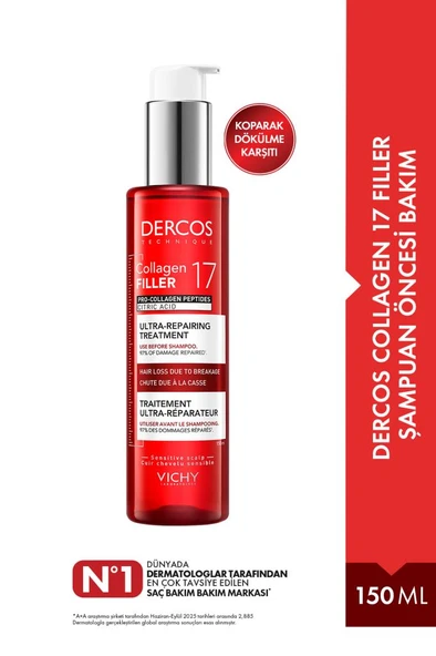 Vichy Dercos Collagen 17 Filler Şampuan Öncesi Bakım Kremi 150 Ml ürün görseli 1