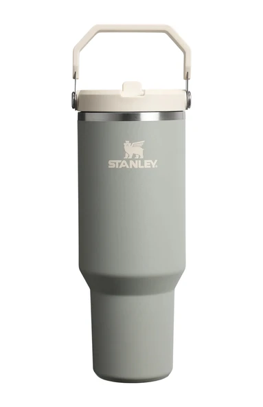 Stanley The Iceflow Flip Straw 0.89 L Pipetli Termos Bardak Sage Gray ürün görseli 1