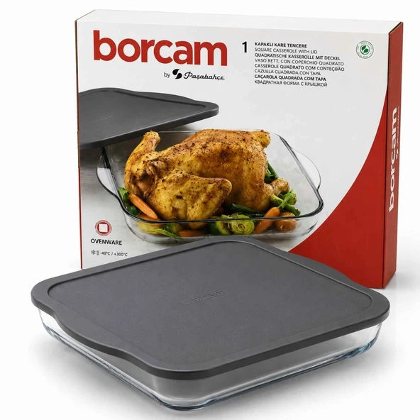 PASABAHCE BORCAM TEPSI GRI  KAPAKLI FIRIN TEPSI 60 CC 1205862 ürün görseli 1