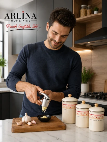 Paslanmaz Kararmaz Lüx Sarımsak Ezici - Resim 3