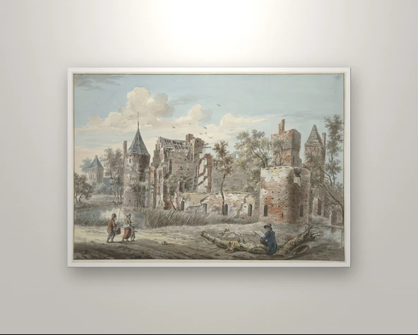 Ruïne van het Huis ter Haar bij Maarssen, Jan Philip Reuthel jr., 1797 Manzara Posteri Poster (Çerçevesiz) ürün görseli 1
