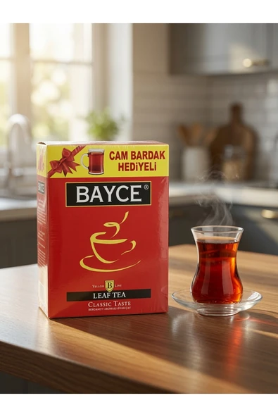 CAM BARDAK HEDİYELİ YELLOW ILINE LEAF TEA CLASSIC TASTE BERGAMOT AROMALI SIYAH ÇAY ürün görseli 1