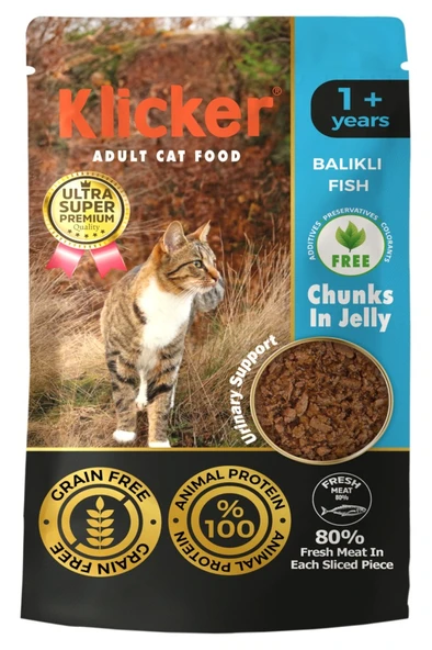Klicker Pauch Balıklı Kedi Konservesi 85 gr ürün görseli 1