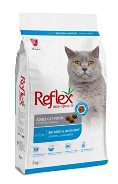 Reflex Somonlu ve Hamsili Yetişkin Kedi Maması 2 kg ürün görseli 1