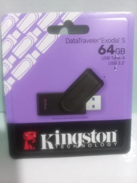 kingston usb flash bellek 64 gb, ürün görseli 1
