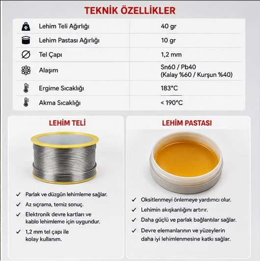BAY-TEC MK0422 LEHİM SETİ (HAVYA TEL+PASTA) - Resim 3