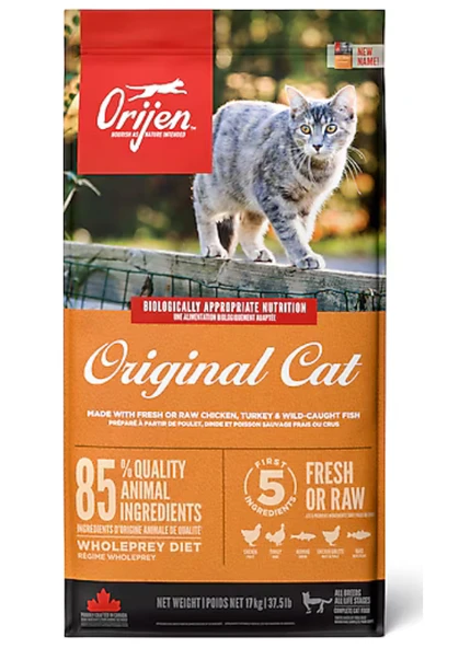 Orijen Original Cat Kitten Tahılsız Tavuklu Yavru Ve Yetişkin Kedi Maması 17 Kg ürün görseli 1