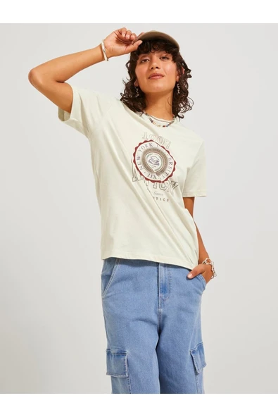 Jack&Jones JJXX Oversize Minimalist Kadın Tişört - Kısa Kol ürün görseli 1
