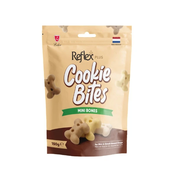 Reflex Plus Cookie Bites Mini Bones Küçük Irk Köpek Ödül Maması 150gr ürün görseli 1