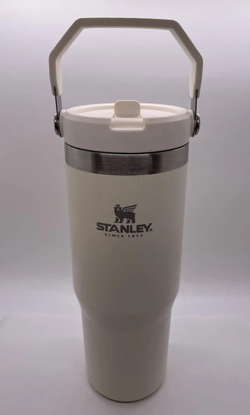 Stanley The Iceflow Flip Straw Pipetli Termos Bardak Krem  0.89 L ürün görseli 1