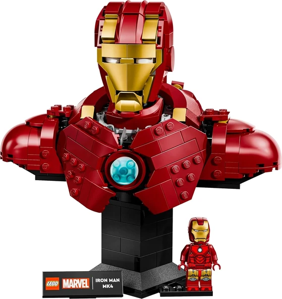 Lego 76327 Marvel Iron Man MK4 Büst - Resim 8
