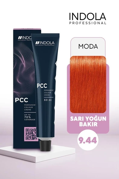 Indola PCC 9.44 Sarı Yoğun Bakır 60 ml Saç Boyası ürün görseli 1