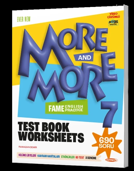 More and More 7. Sınıf Fenomen English Test Book Worksheets ürün görseli 1