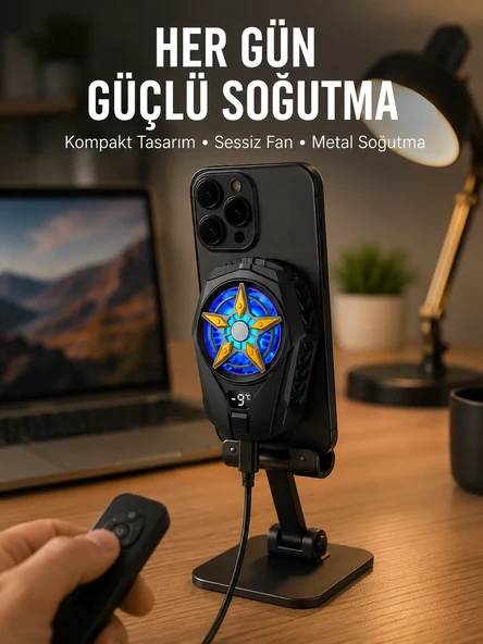 Cep Telefonu Radyatörü – Type-C, 2 Vitesli, Sessiz Soğutma Fanı Yeni Nesil ürün görseli 1