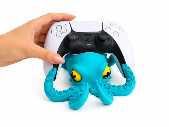 PS5 Oyun Kolu Standı Ahtapot Tasarımlı Dekoratif Kontrolcü Tutucu Masaüstü Stand  Oyuncu Aksesuarı ürün görseli 1