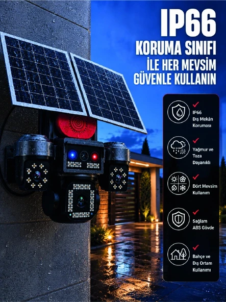 Uzaktan Canlı İzleme Destekli 4 Kameralı Akıllı Güvenlik Kamera Sistemi ürün görseli 1