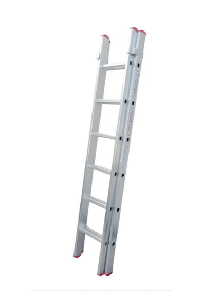 2 Parçalı Alüminyum Sürgülü Merdiven 2X6 Basamaklı (ASM.01) ürün görseli 1