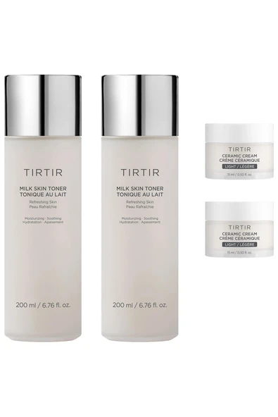 Tırtır Milk Skin Toner ve Ceramic Cream Light Cilt Bakım Seti 2x200ML + 2x15ML ürün görseli 1