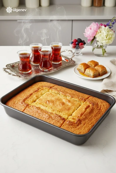 1 Adet 37 cm Teflon Derin Fırın Tepsisi -Yapışmaz, Dayanıklı, Kolay Temizlenen Isıya Dayanıklı Tepsi ürün görseli 1